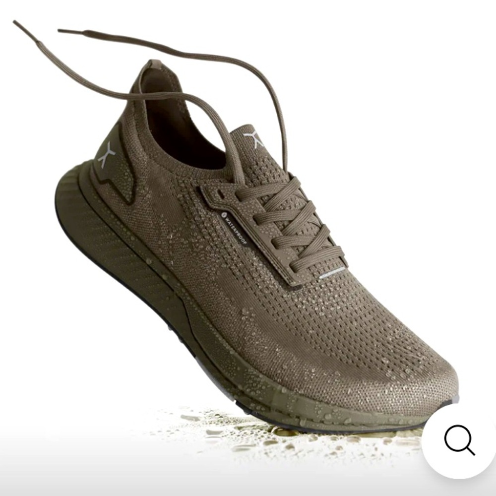 Waterproof running shoes Flux footwear zero drop, square toe box olive M6.5,W8